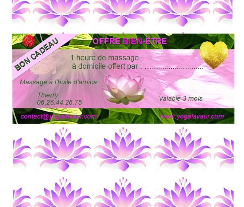 “OFFRE BIEN-ÊTRE” une idée de cadeau pour Noël